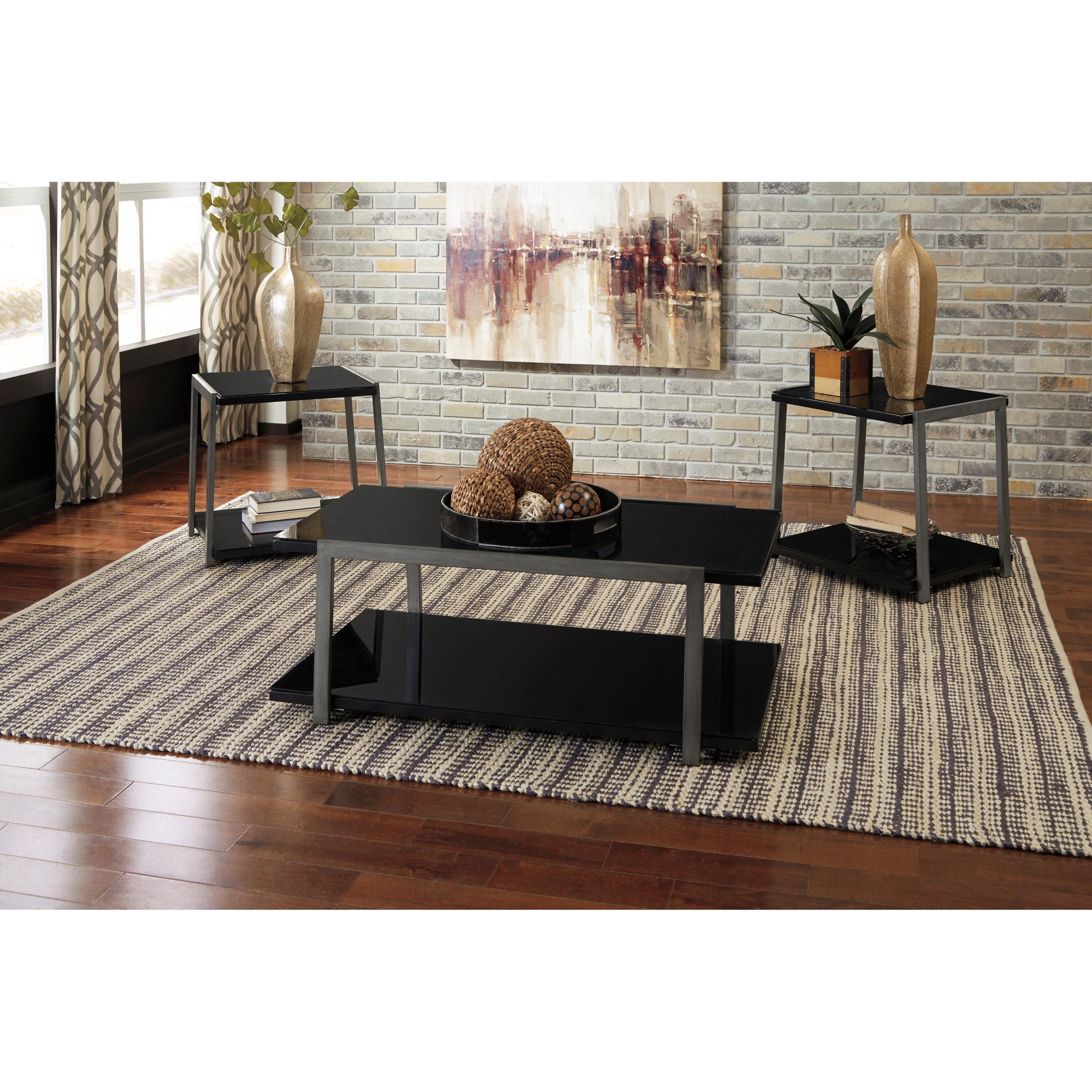 Black glass table best sale set